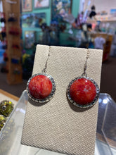 Load image into Gallery viewer, Red Coral Earrings