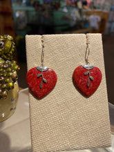 Load image into Gallery viewer, Red Coral Earrings