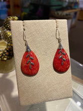 Load image into Gallery viewer, Red Coral Earrings