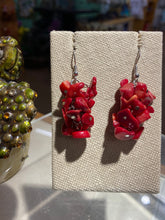 Load image into Gallery viewer, Red Coral Earrings