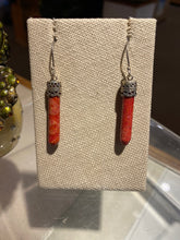 Load image into Gallery viewer, Red Coral Earrings