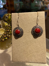 Load image into Gallery viewer, Red Coral Earrings