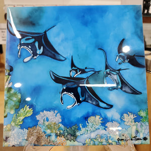 Hawaii Tiles 6" Manta Ray