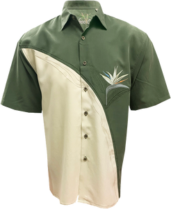 Embroidered Aloha Shirt Bird of Paradise