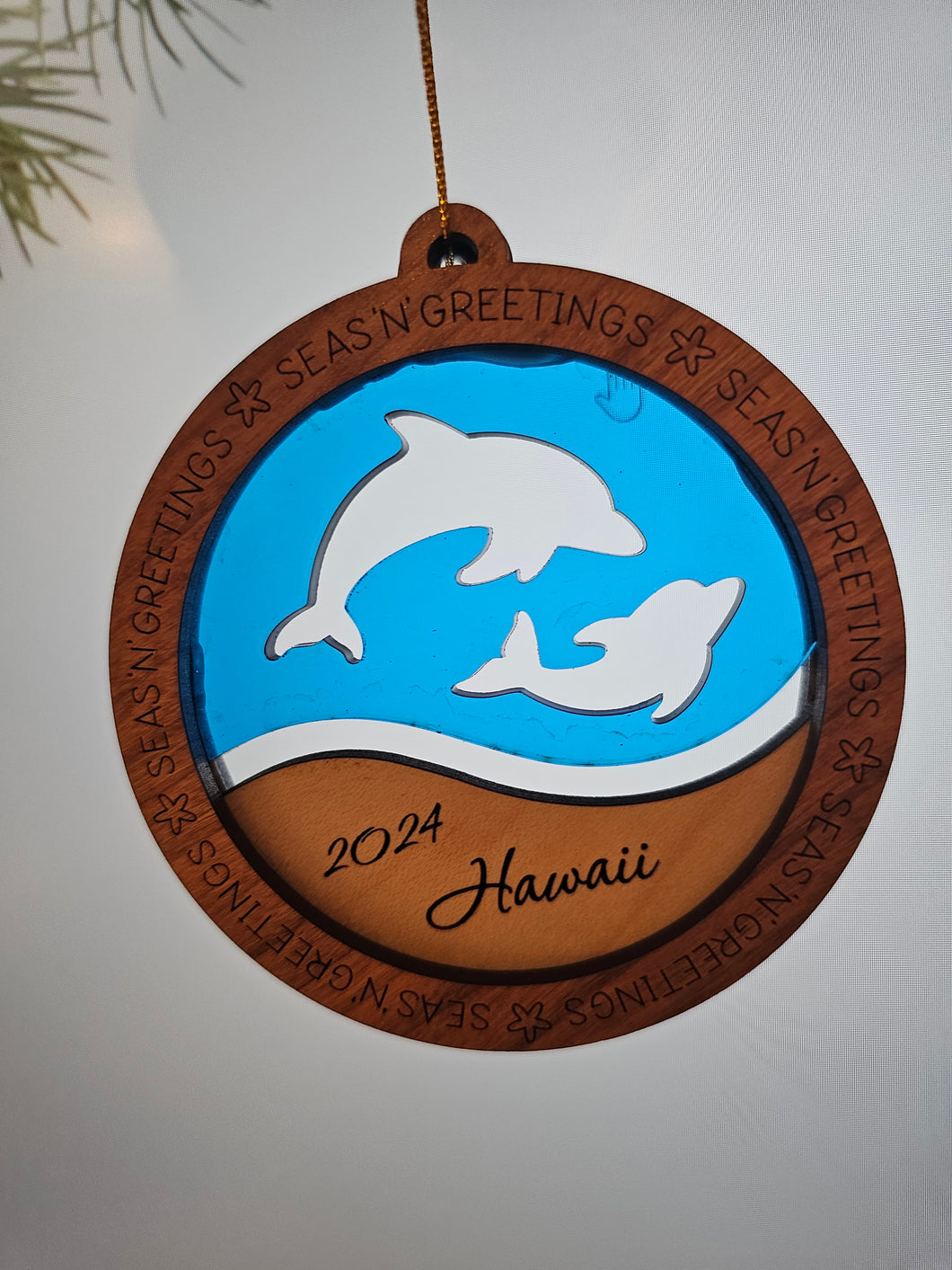 AG Ornament 3 Layer Dolphin