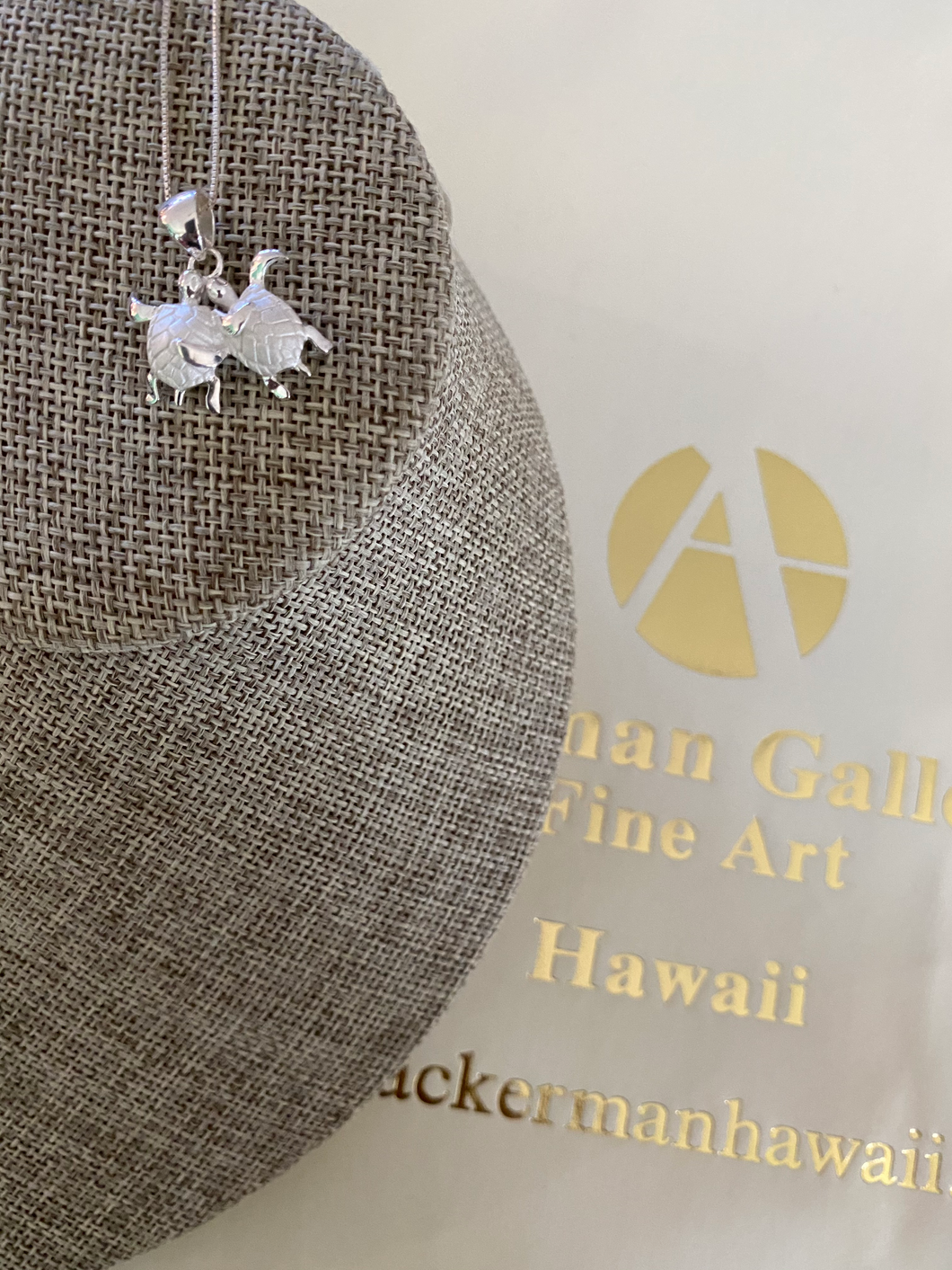 HawaiianTurtle Love Sterling Pendant with Chain
