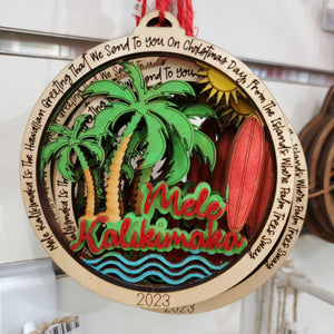 AG Ornament Mele Kalikimaka 3D 2025