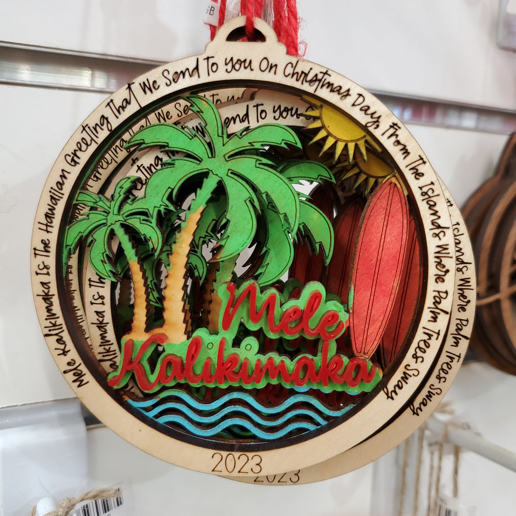 AG Ornament Mele Kalikimaka 3D 2025