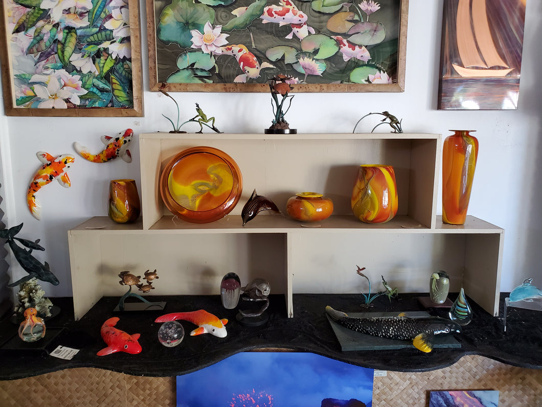 Autumn Hand blown Hawaiian Glass