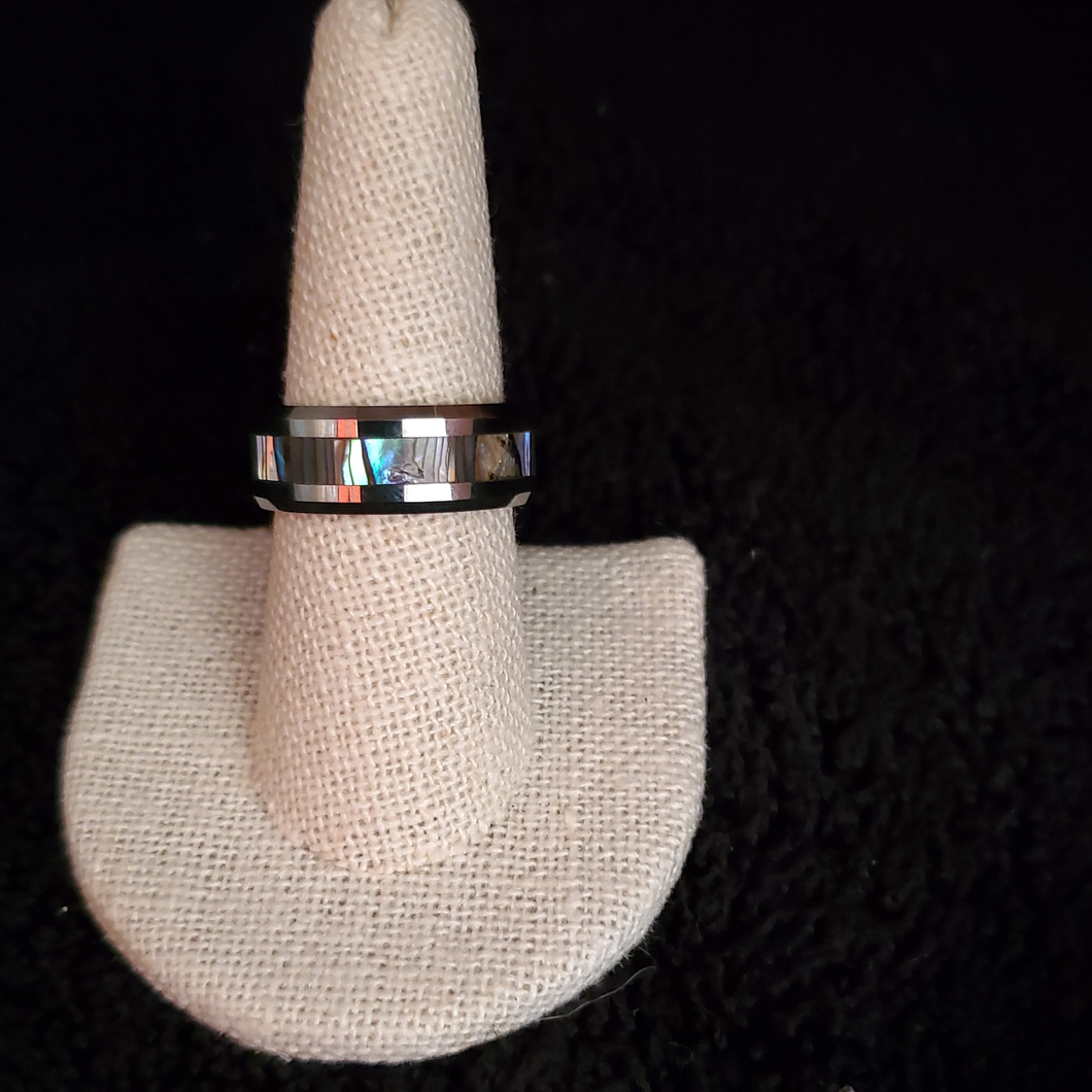 Paua Shell inlayed Ring