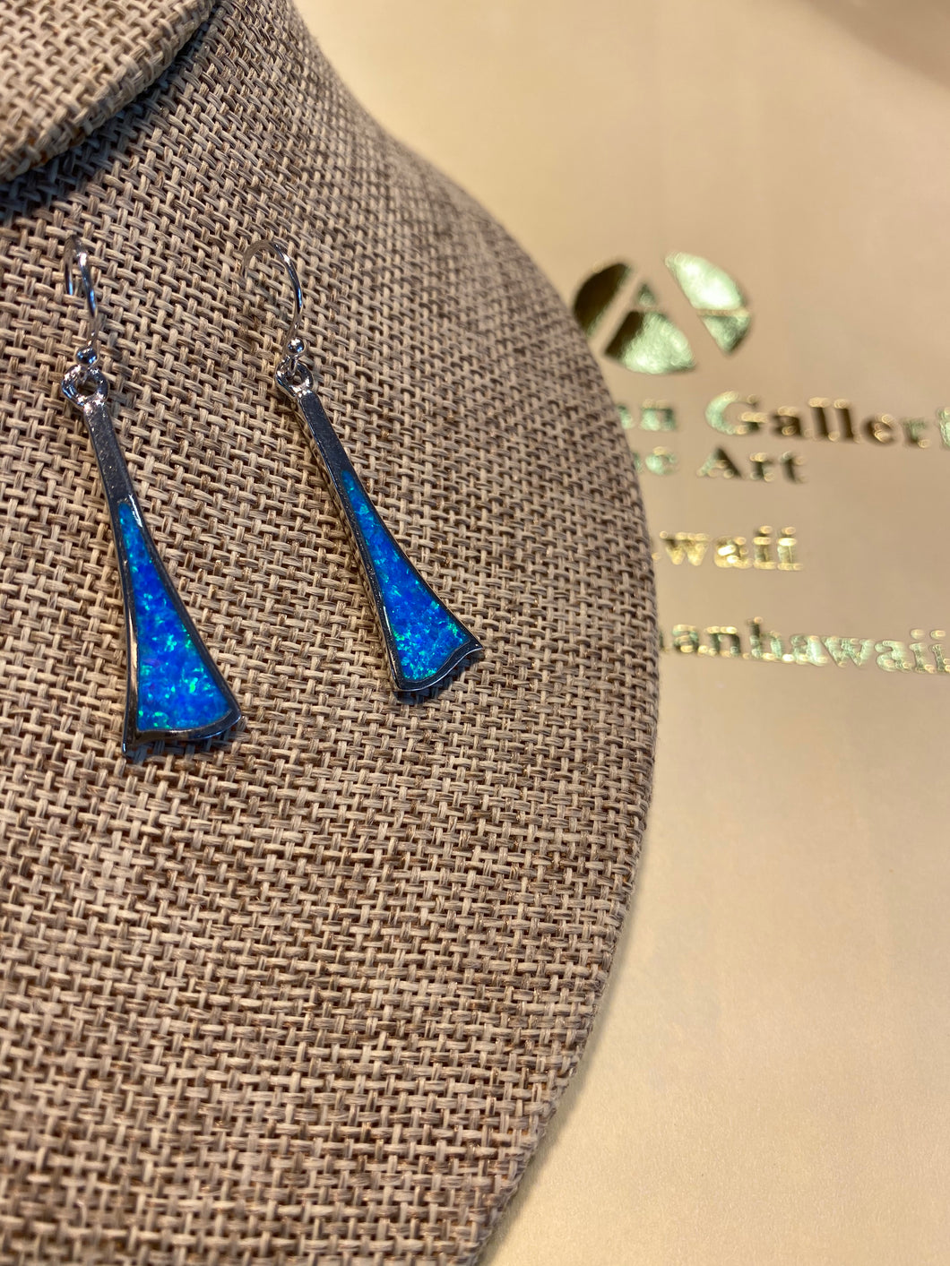Opalescent Dangle Earrings Triangle