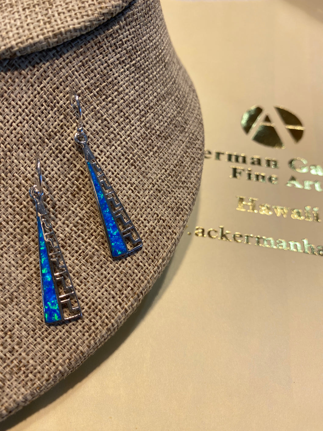 Opalescent Dangle Triangle Earrings