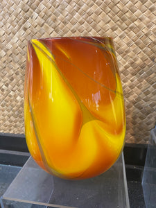 Small Autumn Hand Blown Vase