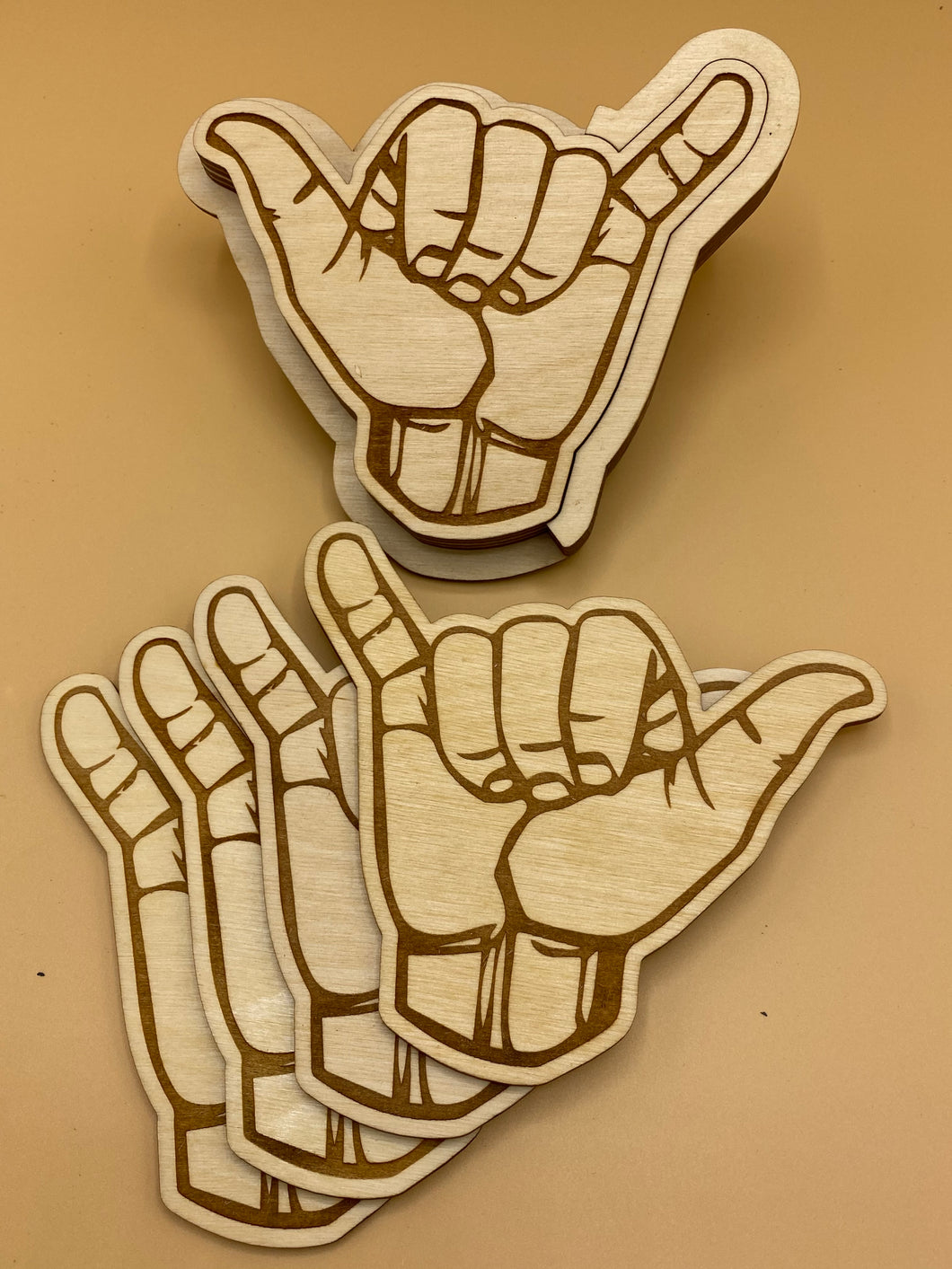 Hang-Loose Shaka Coasters