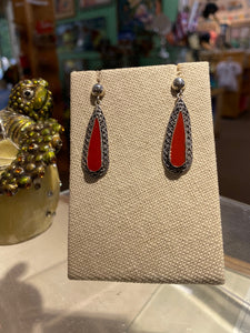 Red Coral Earrings