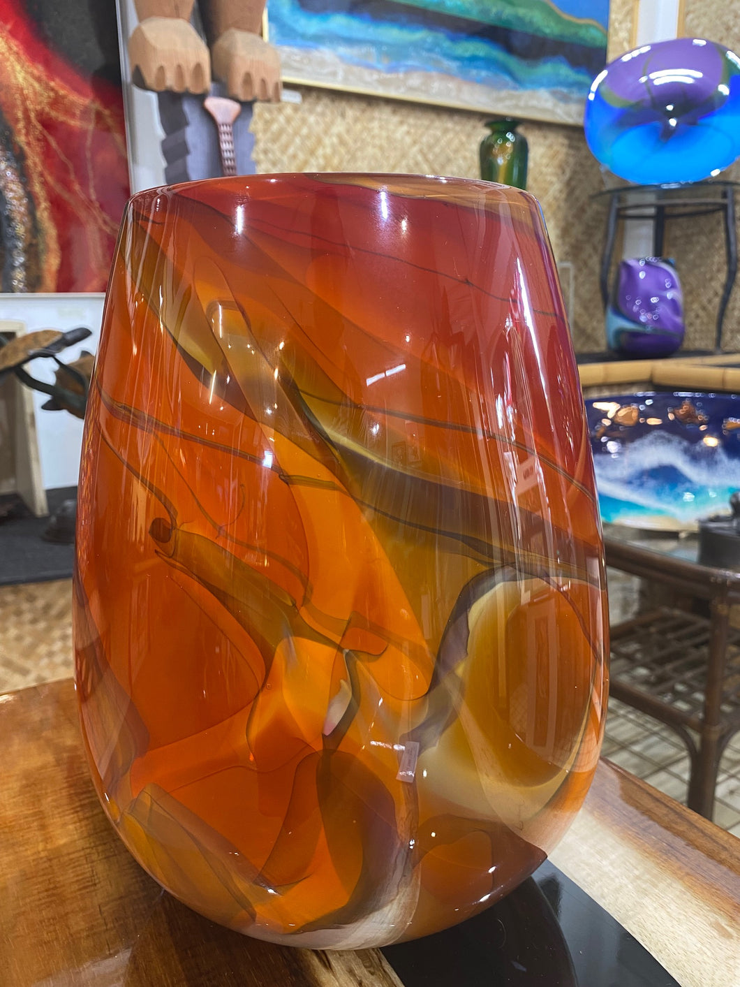 Pahoa Sky Large Calabash Vase