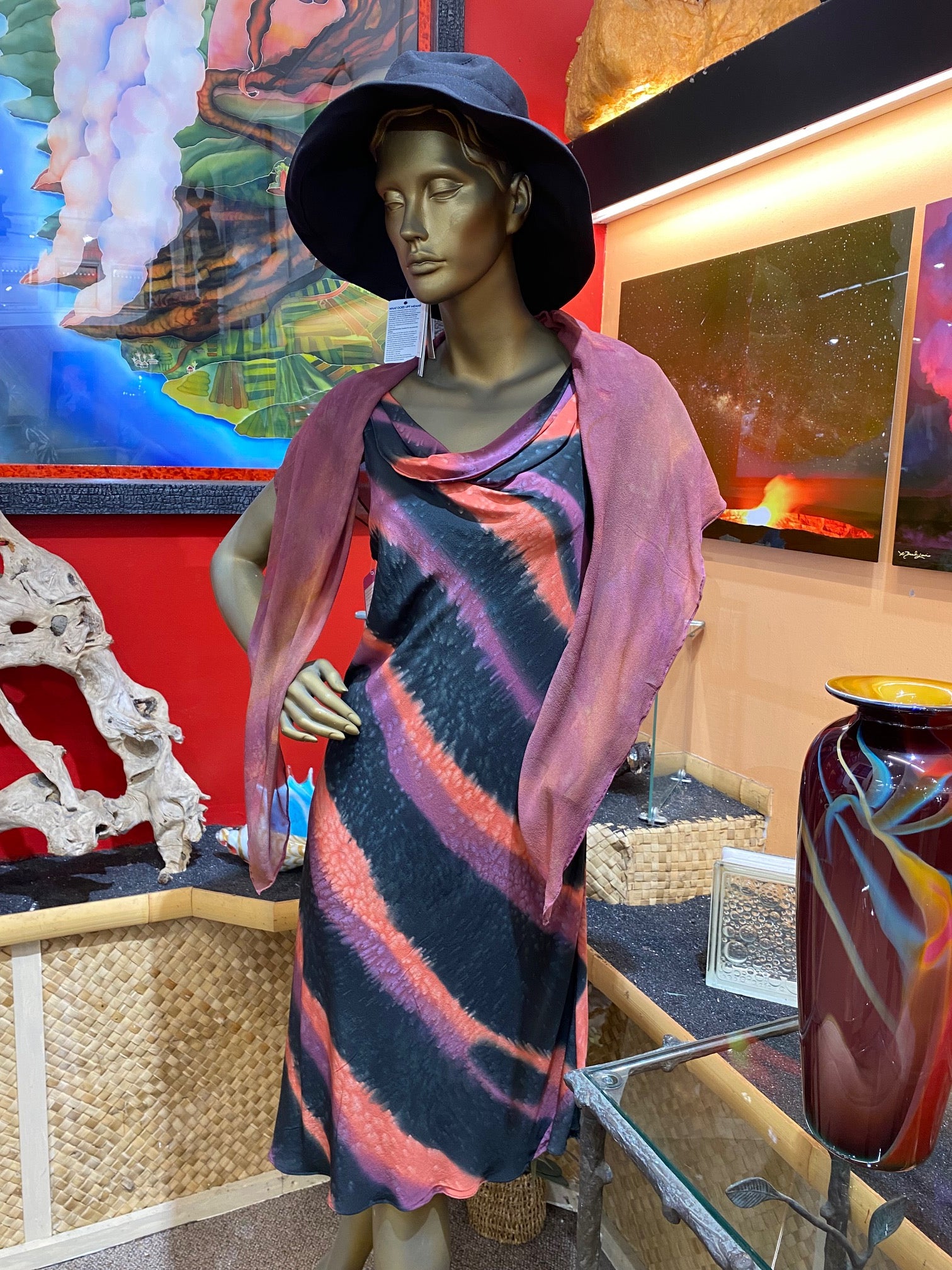 Hand Painted Silk Dress – Ackerman Galleries