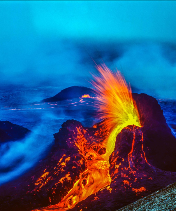 Aloha Hawaiian Lava Fountain Photo
