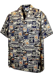 Aloha Shirt Turtle Stamp