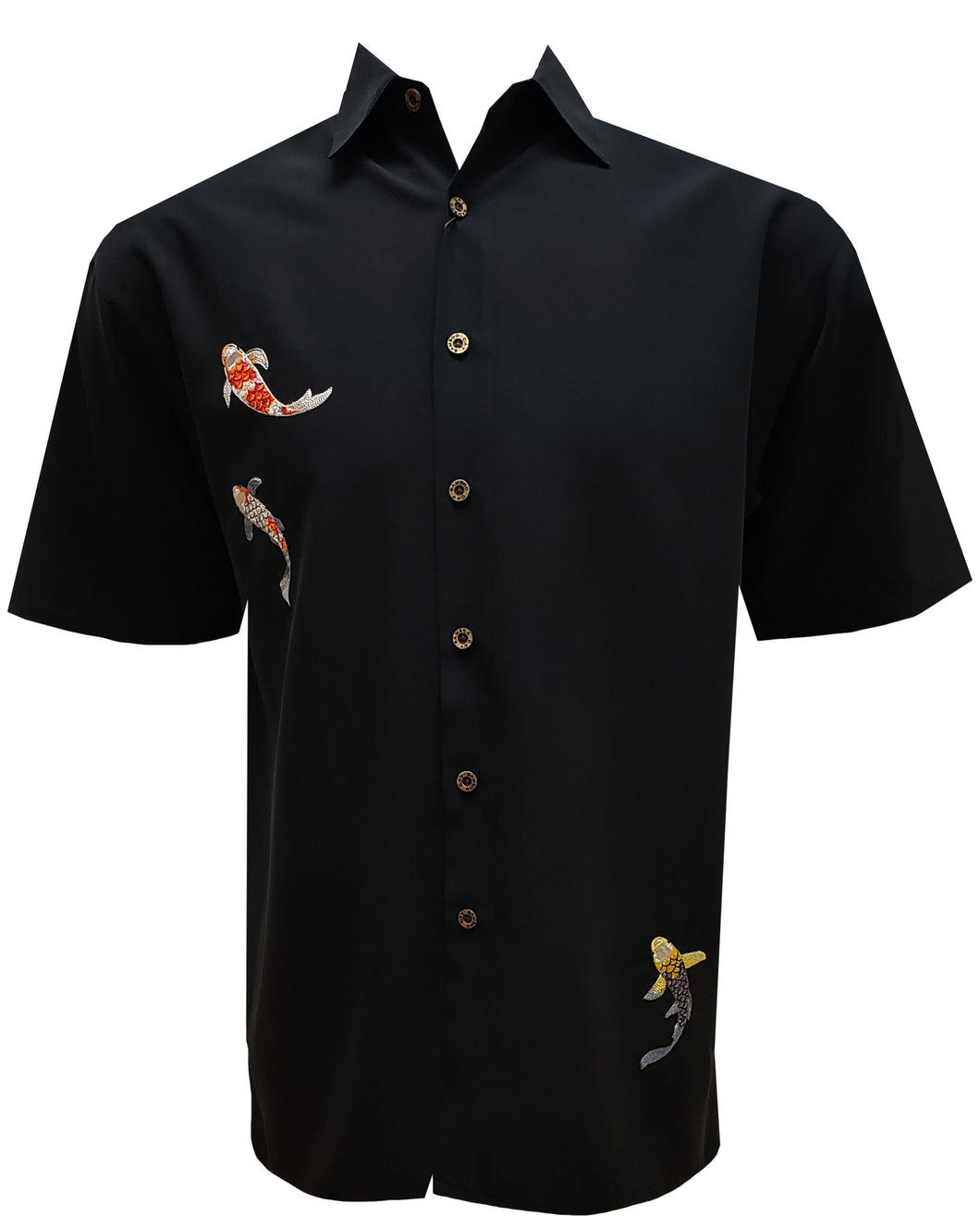 Embroidered Aloha Shirts Koi