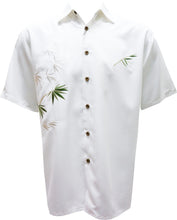 Load image into Gallery viewer, Embroidered Aloha Shirts White Bamboo
