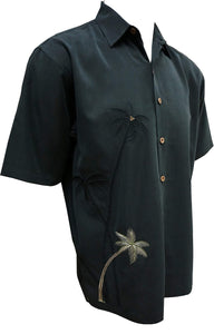 Embroidered Aloha Shirts Palm Trees