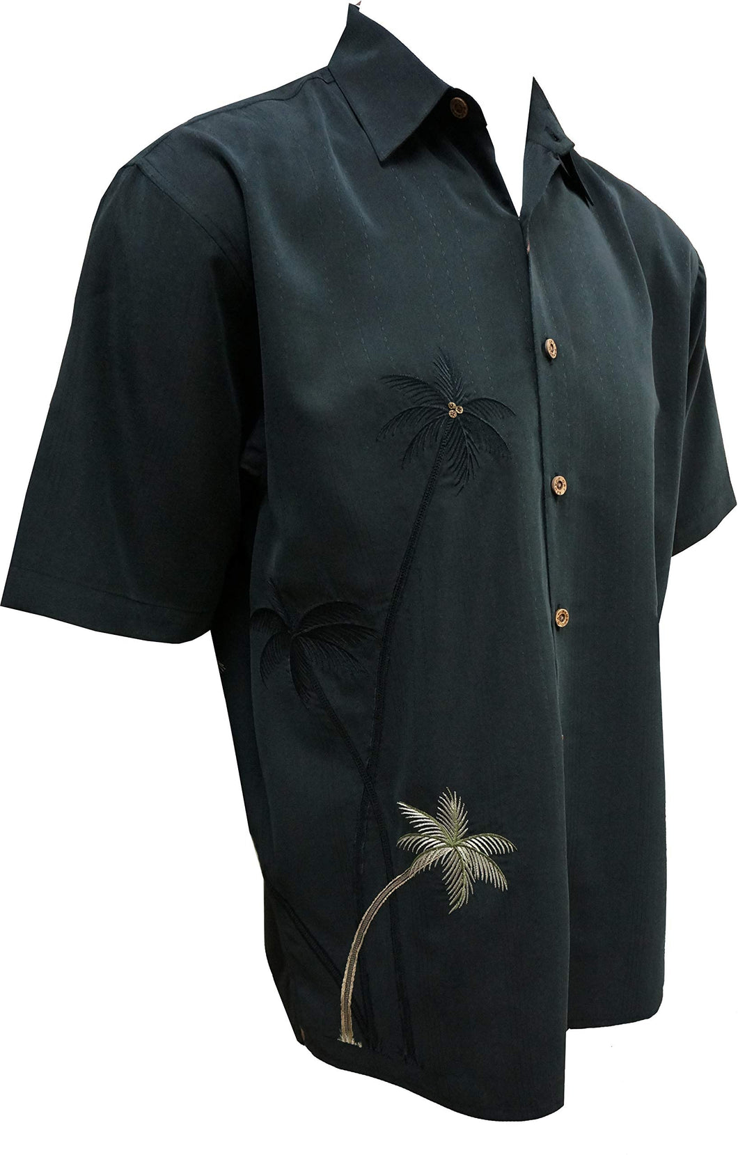 Embroidered Aloha Shirts Palm Trees